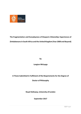 The Fragmentation and Everydayness of Diasporic Citizenship: Experiences Of