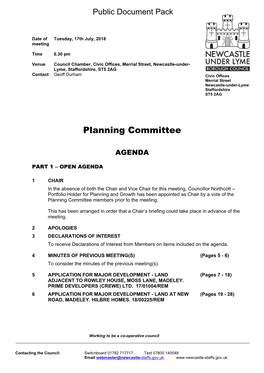 Agenda Document for Planning Committee, 17/07/2018 18:30