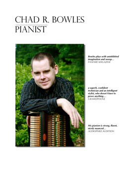 Chad R. Bowles Pianist