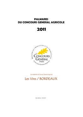 Palmarès Du Concours Général Agricole