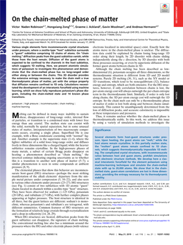 On the Chain-Melted Phase of Matter