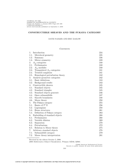 Constructible Sheaves and the Fukaya Category