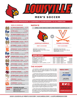 Men's SOCCER Soccer Page 1/1 Combined Statistics As of Apr 01, 2021 All Games OVERALL STATS