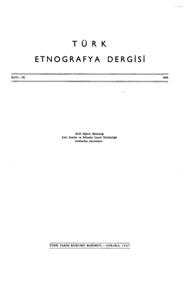 Turk Etnografya Dergisi