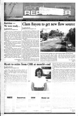 Clam Bayou to Get New Flow Source