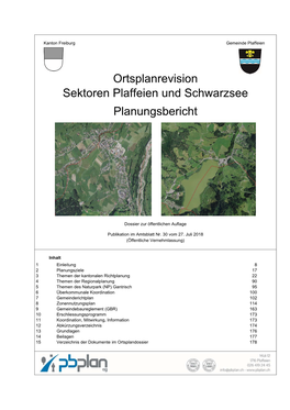 Ortsplanrevision Sektoren Plaffeien Und Schwarzsee Planungsbericht