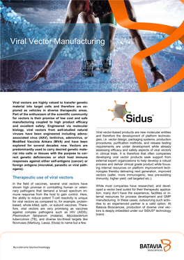 Viral Vector Manufacturing