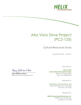 Alta Vista Drive Project (PC2-125)