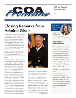 January/February 2021 | Page 3 COF President’S Corner