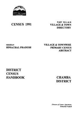 Village & Townwise Primary Census Abstract, Chamba, Part XII a & B