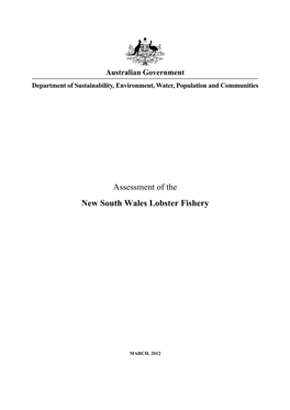 Assessment of the New South Wales Lobster Fishery