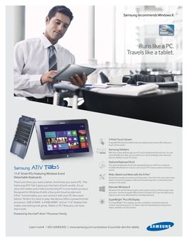 Samsung ATIV Tab 5 Tablet PC Data Sheet