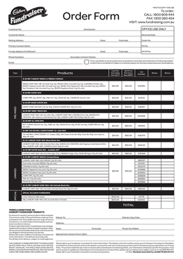 Order Form Revised