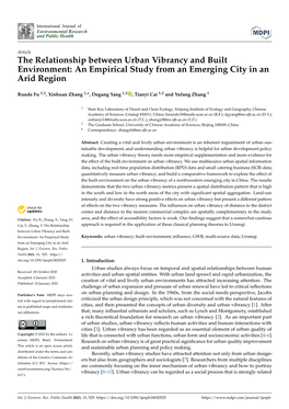 The Relationship Between Urban Vibrancy and Built Environment: an Empirical Study from an Emerging City in an Arid Region