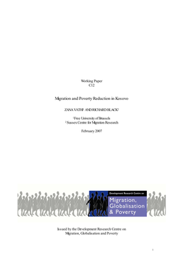 Migration and Poverty Reduction in Kosovo