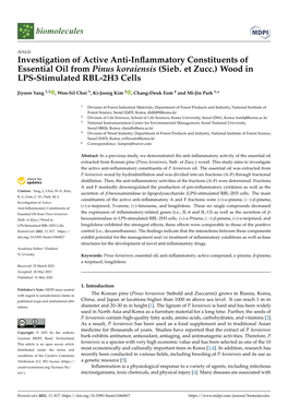 (Sieb. Et Zucc.) Wood in LPS-Stimulated RBL-2H3 Cells