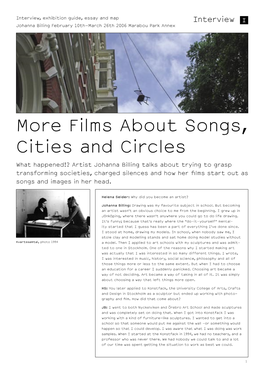 Films About Songs, Cities and Circles