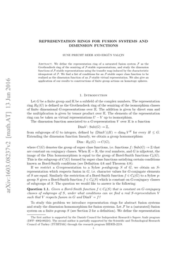 Representation Rings for Fusion Systems and Dimension Functions