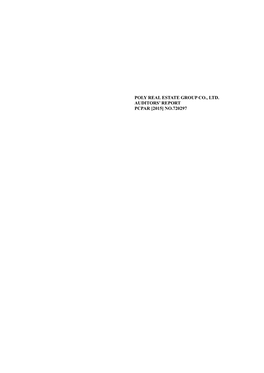 Poly Real Estate Group Co., Ltd. Auditors' Report Pcpar