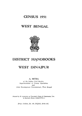 District Handbooks West Dinajpur