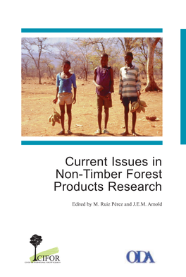 Current Issues in Non-Timber Forest Products Research. Proceedings Of