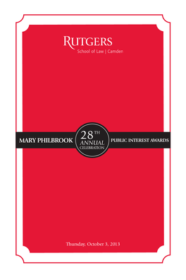 Mary Philbrook Annual Public Interest Awards Celebration