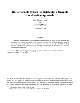 A Quantile Combination Approach