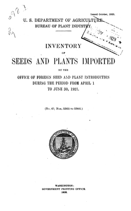 Seeds and Plants Imported