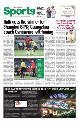 Al Gharafa Drub Duhail Monday, NOVEMBER 23, 2020 Page 14