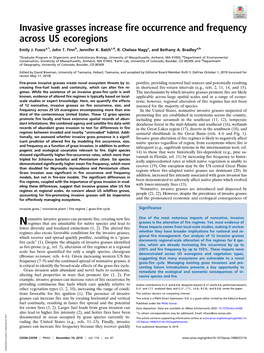 Invasive Grasses Increase Fire Occurrence and Frequency Across US Ecoregions