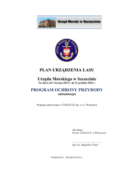 PROGRAM OCHRONY PRZYRODY (Aktualizacja)