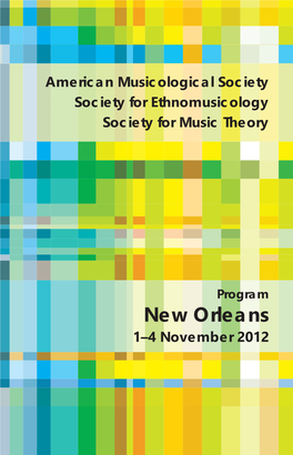AMS/SEM/SMT New Orleans 2012: Program (Version 10/18/2012)