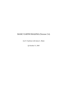 BASIC EARTH IMAGING (Version 2.4)