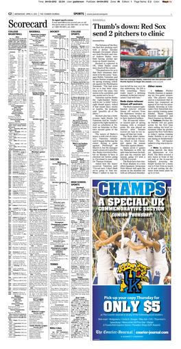 Scorecard to Report Sports Scores