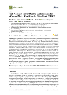 High Accuracy Power Quality Evaluation Under a Colored Noisy Condition by Filter Bank ESPRIT