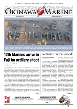12Th Marines Arrive in Fuji for Artillery Shoot