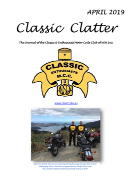 Classic Clatter the Journal of the Classic & Enthusiasts Motor Cycle Club of NSW Inc