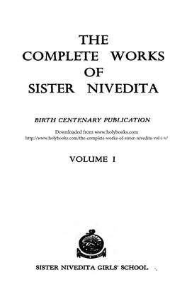 The Complete Works of Sister Nivedita