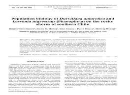 Population Biology of Durvillaea Antarctica and Lessonia Nigrescens (Phaeophyta) on the Rocky Shores of Southern Chile