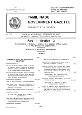 Tamil Nadu Government Gazette