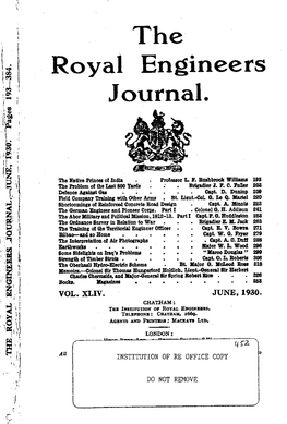 THE ROYAL ENGINEERS JOURNAL. [JUNE Depresses Them Again, Exacts Tribute, Insists on Military Service and Establishes Himself As an Empire