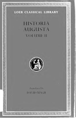 The Scriptores Historiae Augustae with an English Translation