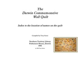 The Darwin Commemorative Wall Quilt