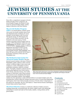 Jewish Studies at the University of Pennsylvania