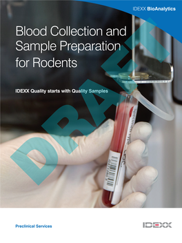 Blood Collection and Sample Preparation for Rodents