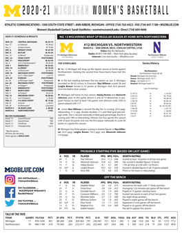 Michigan Women's Basketball Team to an Opponent Shoots Less Than 40%