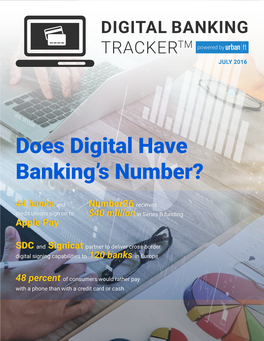 DIGITAL BANKING TRACKERTM Powered by JULY 2016