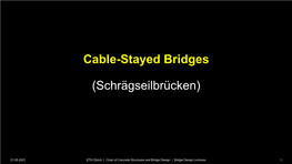 Cable-Stayed Bridges (Schrägseilbrücken)