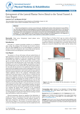 Entrapment of the Lateral Plantar Nerve