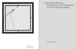 Anna Maria Maiolino: Articulations and Translations of and in Anthropophagy1